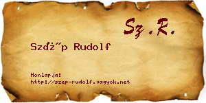 Szép Rudolf névjegykártya